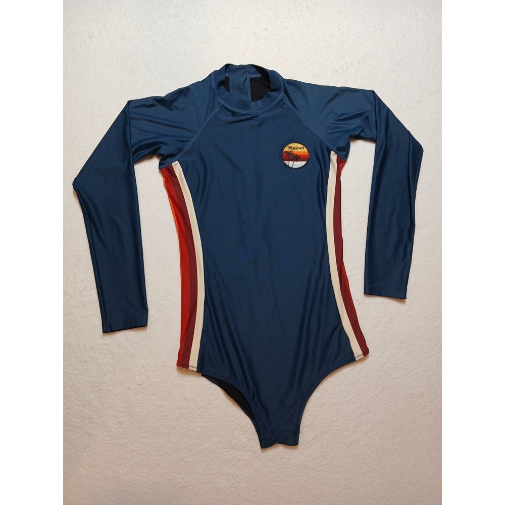 Rip Curl Retro Style Women's Long Sleeve Zip Surf Dive Swim Suite Size 8